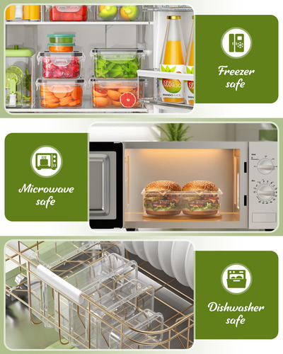 Recipientes De Almacenamiento De Alimentos 40 Piezas Sin Bpa