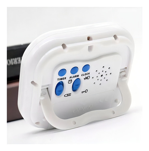 Alarme vibratório digital azul Luminova LED para surdos