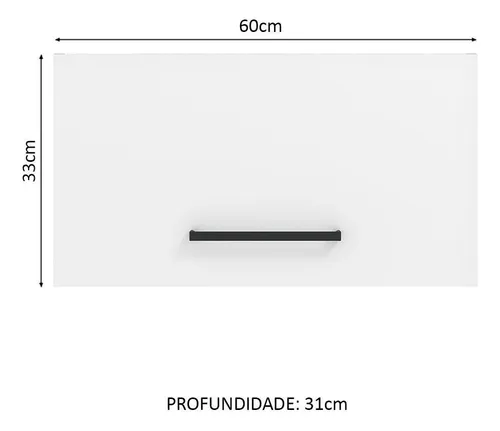 Mueble De Cocina Superior 1 Puerta Basculante Agata 60 Cm Mb