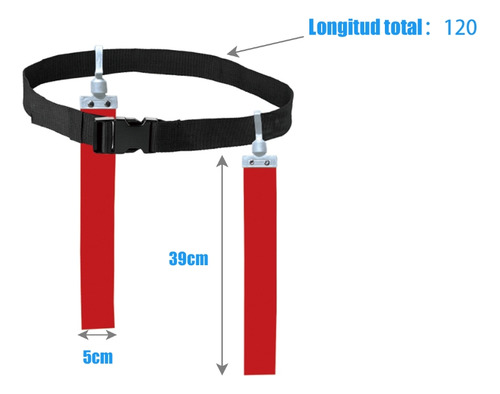 3pz Banderas Cintas Cinturon Para Tocho Flag Tochito Bandera