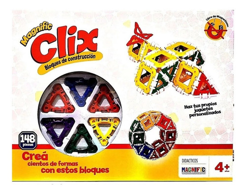 Bloques Magnific Clix 148 Piezas Juguete Juego Didáctico