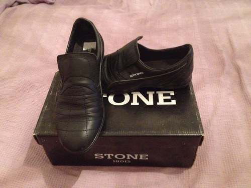 Liquido Zapatillas Stone - Cuero Negro - T 39