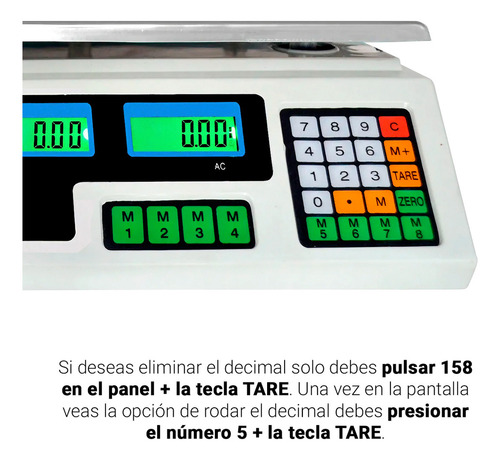 Báscula Comercial Digital 40kg 220v Recargable