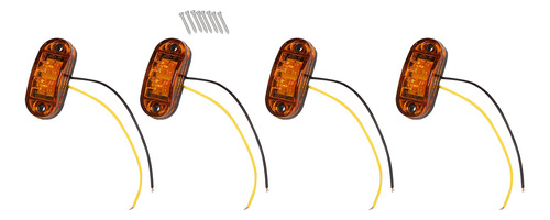 4 Luces Led Ámbar De 2.5 Pulgadas Y 2 Diodos, Remolque Con H