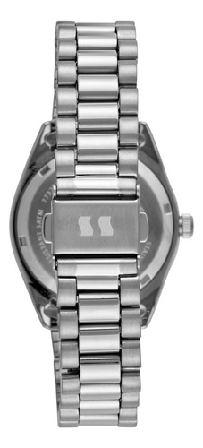Relogio Seculus Feminino Long Life Social Azul 77323l0svna2 Correia Prateado Bisel Prateado Fundo Azul-celeste