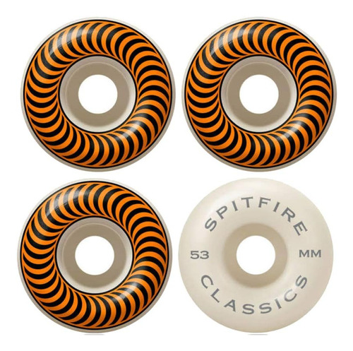 Spitfire Ruedas De Patineta F4 Classics 101a Naranja/blanco 