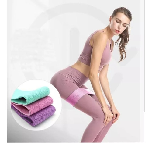 Kit Bandas Elásticas De Resistencia En Tela Ejercicio Fit