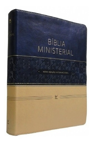 Bíblia Ministerial Nvi Capa Couro Sintético Azul Ed Vida