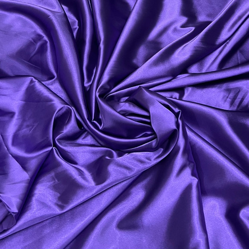 Tela Saten Con Lycra Elastizado Spandex Premium Por X Metro Violeta Oscuro