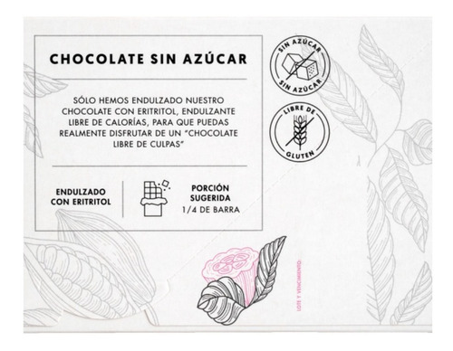 Imagen 5 de 6 de Chocolate 79% Cacao Organico 100 Gr / Sin Azucar / Manare