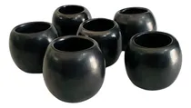 Comprar Tequileros Artesanales De Barro Negro Set 6 Piezas