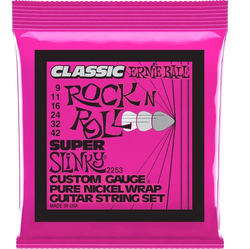 Encordoamento Guitarra Ernie Ball 2253 09/42 Classic 