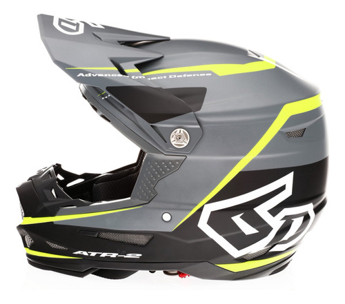 Capacete 6d  Atr2 Motocross Trilha Enduro Offroad Amarelo