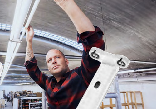 Luminária Prática\calha P\lâmpada Tubular Led 2 X 1,20 Mts