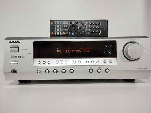 Receiver Onkyo A/v. Mod: Ht-r340 C/ 500 W + Z B + Cr Usado Prateado (Usado)