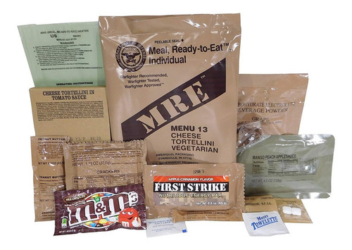 Comida Militar Sellada (5 Raciones, Tu Eliges) (Usado)