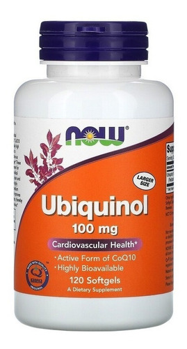 Now Foods |  Ubiquinol 100 Mg | 120 Softgels Cardiovascular