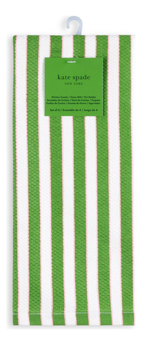 Repasadores Kate Spade Ny Botanical Stripe 4u Verde Rosa