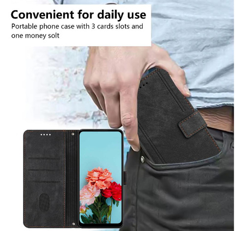 Funda Para Motorola Moto Edge 50 Fusion 5g Pu Cuero Lateral