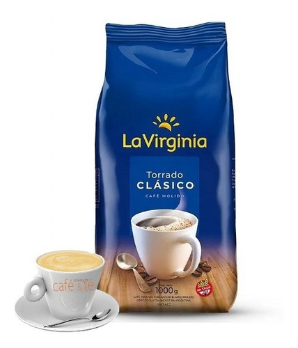 Café De Filtro La Virginia Molido Torrado Con Azúcar De 1 Kg