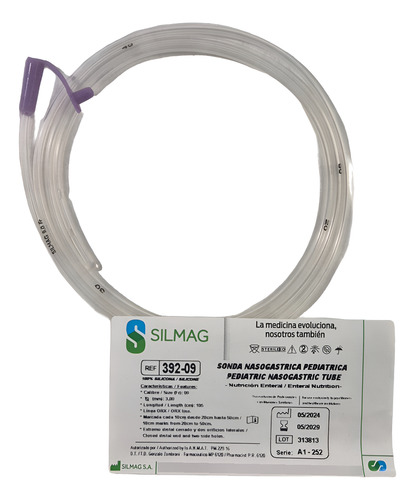 Sonda Nasogastrica Pediatrica Silicona 392-09 Silmag