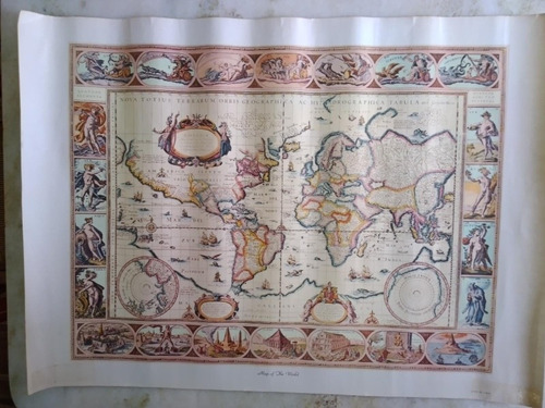 Mapa Del Mundo De 1659,continentes,mares,rios,islas,paises