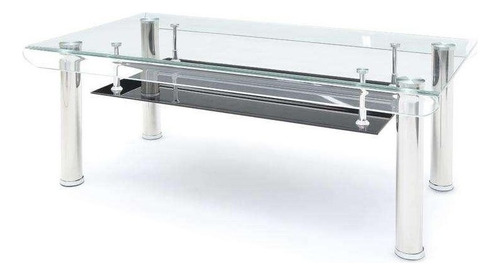 Mesa De Centro Lizbeth Plata Color Plateado
