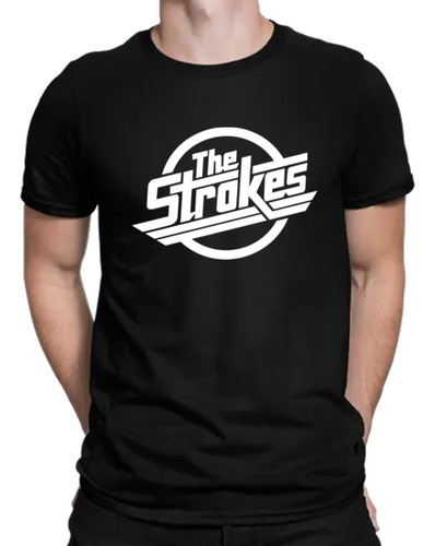 The Strokes Banda Camiseta Negra Algodon Hombre Manga Corta