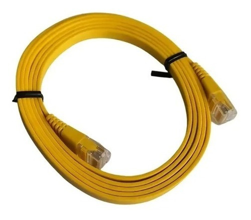 Cable Ethernet Conexión Internet Plano 1.5 Metros Amarillo