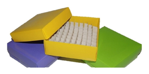 Caja Carton Para Freezer Tubos Eppendorf 81 Posiciones