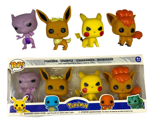 Kit Figuras De Ação Pokémon Pop! Com 04 Unidades Top
