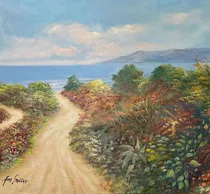 Comprar  Quadro Pintura Oleo Sobre Tela Decoracões Paisagem Mar