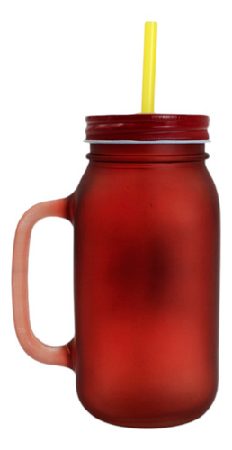 Mason Jar - Harry Potter - Gryffindor - Tapa Popote Vidrio