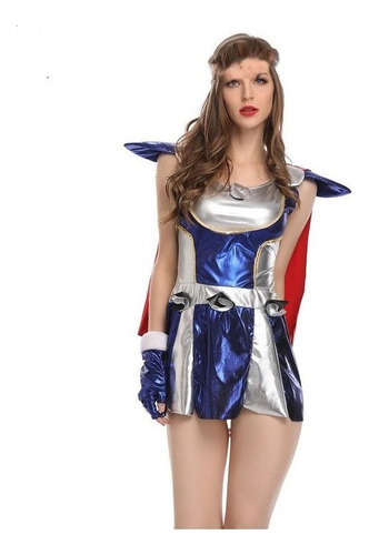 1 Thor Nuevo Disfraz Halloween Versión Femenina Sexy Cosplay