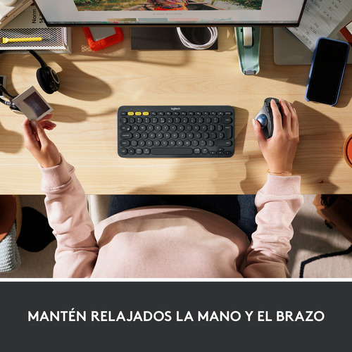 Mouse Trackball Inálambrico Logitech Ergo M575s, Grafito