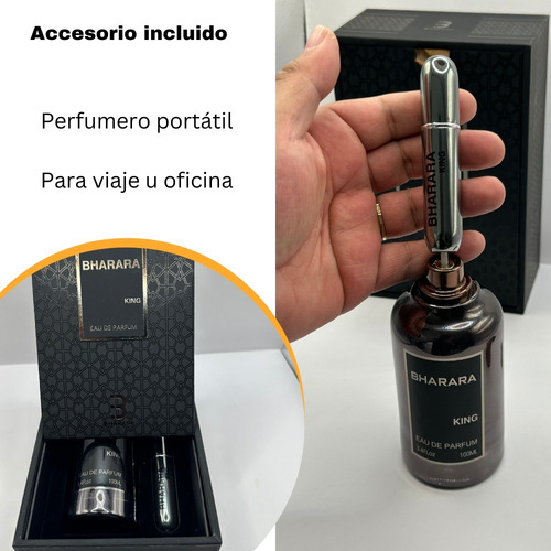 Perfume Hombre Bharara King Edp 100ml + Atomizador Portatil