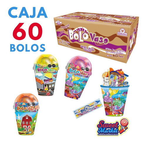 Bolo Vaso 68.5 Gr. Caja Con 60 Pzs Las Delicias 