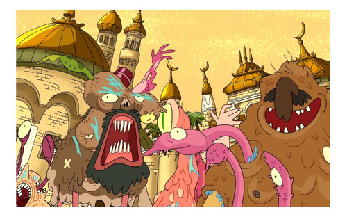 Póster Rick Y Morty Mundo Cronenbergs Turquía Montruos Arte