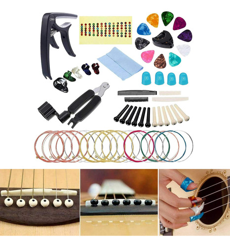 Kit De Accesorios Para Guitarra 41 Piezas Incluyendo Juego