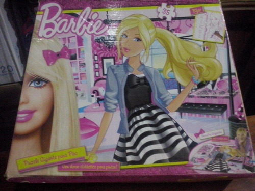 Puzzle Gigante 90 X 60 Cm Para Piso De Barbie 35 Piezas 