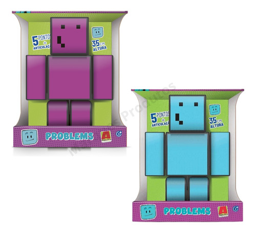 Kit Boneco Melzinha + Problems 35 Cm Minecraft Algazarra