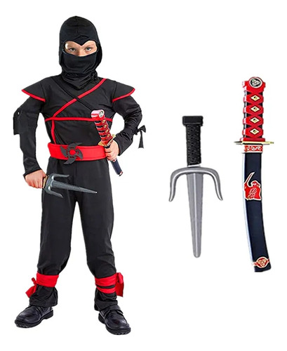 Disfraz Infantil Ninja Traje Exclusivo + Armas !