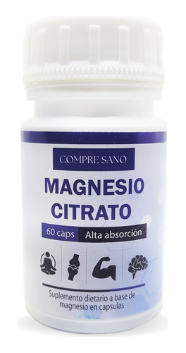 Suplemento Citrato de Magnesio 60 capsulas