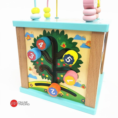 Imagen 5 de 6 de Cubo Didáctico Tipo Montessori Laberinto Reloj Juego Motriz