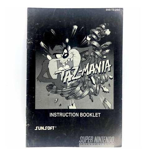 Taz-mania - Manual Original De Super Nintendo