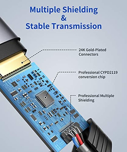 Imagen 6 de 7 de Adaptador Usb Tipo C A Displayport De 4 K A 60 Hz, Jsaux C