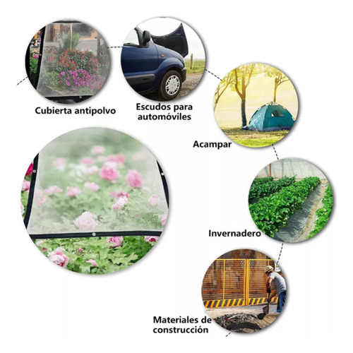 Cobertores Lona Transparente Espesamiento Impermeable 12m2