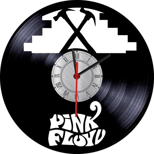 Combo Reloj En Vinilo Lp Pink Floyd + Pin Metálico