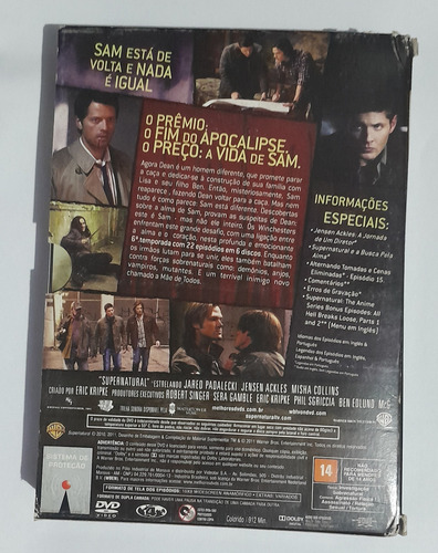 Box Dvd Supernatural 6a Temporada