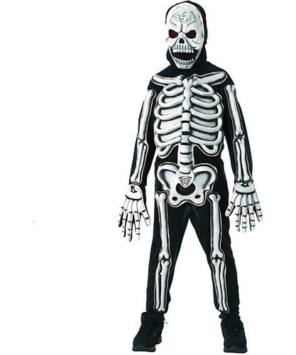 Disfraz Esqueleto 3d Glow Niño Talla S - M - L